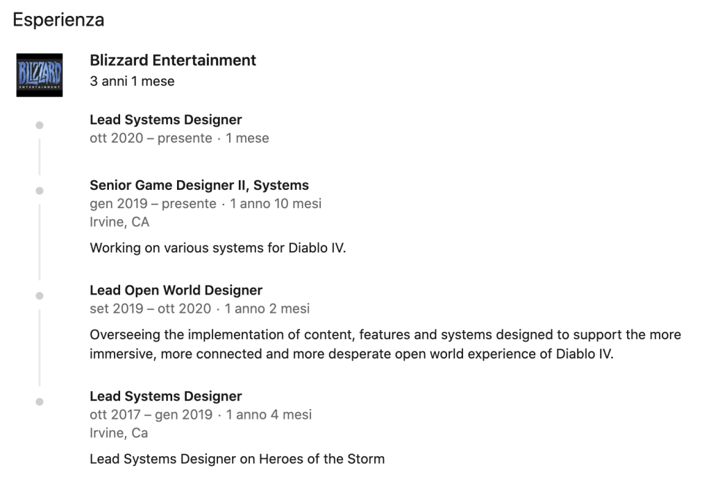 Joe Piepiora Lead Systems Designer at Blizzard Entertainment